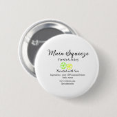 Hoofd squeeze citroensap thuis bedrijf naam ronde button 5,7 cm (Voorkant /achterkant)