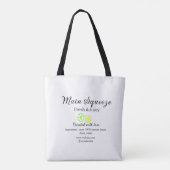 Hoofd squeeze citroensap thuis bedrijf naam tote bag (Achterkant)