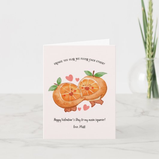 Hoofd Squeeze Valentijnskaart Kaart (Voorkant)