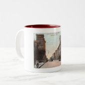 Hoofd St., Memphis, Tennessee  stijl Tweekleurige Koffiemok (Voorkant links)