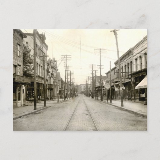 Hoofd St. Nanticoke Pa. 1906 Briefkaart (Voorkant)