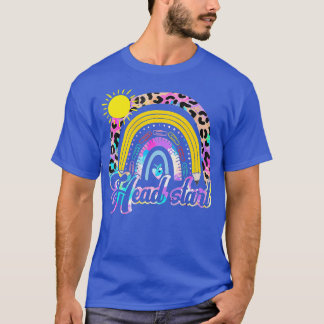 Hoofd Start leraar luipaard regenboogkop Start Tea T-shirt