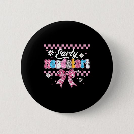 Hoofd Start Leraar Terug naar School Vroege Leren  Ronde Button 5,7 Cm (Voorkant)