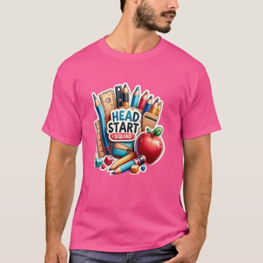Hoofd Start Squad Homeschool Leraar School Persone T-shirt (Voorkant)