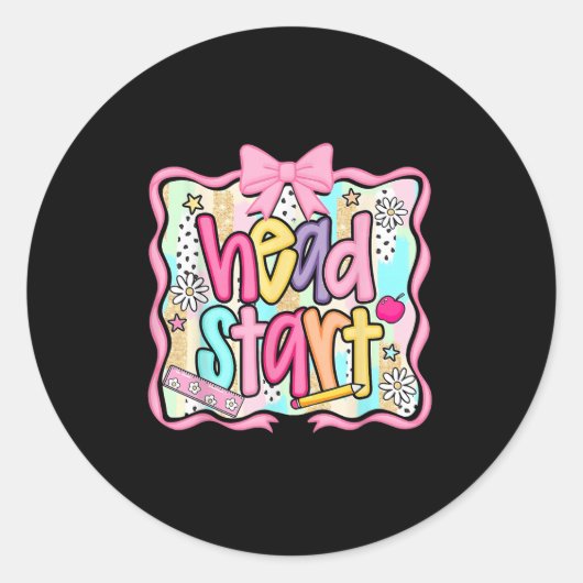 Hoofd Start Team Homeschool Teacher Headstart Teru Ronde Sticker (Voorkant)