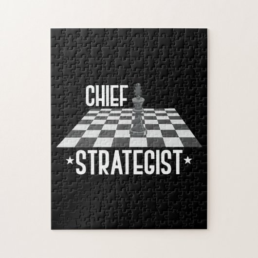 Hoofd strateeg Chess | Ik win altijd dit spel Legpuzzel (Verticaal)
