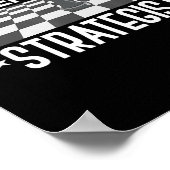 Hoofd strateeg Chess | Ik win altijd dit spel Poster (Hoek)
