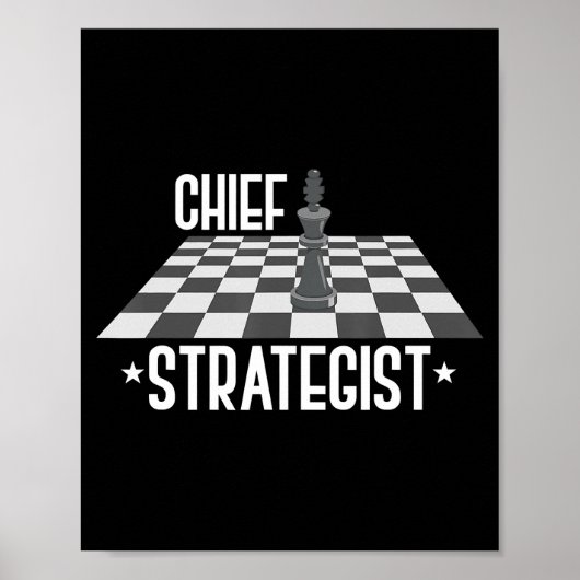 Hoofd strateeg Chess | Ik win altijd dit spel Poster (Voorkant)