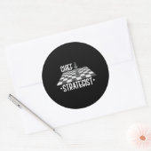 Hoofd strateeg Chess | Ik win altijd dit spel Ronde Sticker (Envelop)