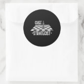 Hoofd strateeg Chess | Ik win altijd dit spel Ronde Sticker (Tas)