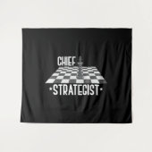 Hoofd strateeg Chess | Ik win altijd dit spel Wandkleed (Voorkant (horizontaal))