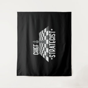 Hoofd strateeg Chess   Ik win altijd dit spel Wandkleed