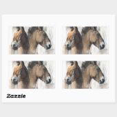 Hoofd Studie Rechthoekige Sticker (Vel)