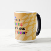 Hoofd superheld Humor over Abstract ontwerp-Mok Magische Mok (Voorkant rechts)