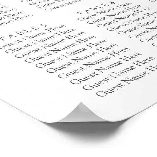 Hoofd Tafeltje Eucalyptus Greenery Wedding Seating Poster (Hoek)