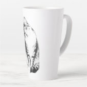 Hoofd Tilt Tabby Cat Monochrome Art Mok (Rechterhoek)