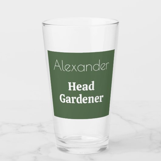 Hoofd tuinman glas gepersonaliseerde aangepaste tu (Voorkant)