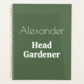 Hoofd Tuinman Grappige Aangepaste Gepersonaliseerd Planner (Voorkant)