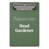 Hoofd tuinman nieuwigheid gepersonaliseerd tuinier mini klembord (Voorkant)