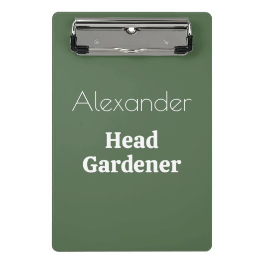 Hoofd tuinman nieuwigheid gepersonaliseerd tuinier mini klembord (Voorkant)