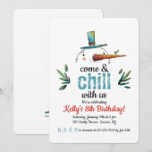 Hoofd Uitnodiging Snowman (Voorkant / Achterkant)