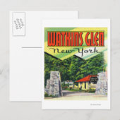 Hoofd Uitzicht van de Ingang naar het Watkins Glen Briefkaart (Voorkant / Achterkant)