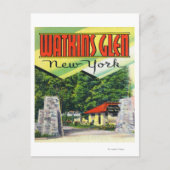 Hoofd Uitzicht van de Ingang naar het Watkins Glen Briefkaart (Voorkant)