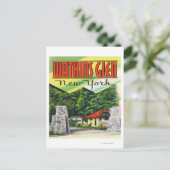 Hoofd Uitzicht van de Ingang naar het Watkins Glen Briefkaart (Staand voorkant)