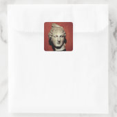 Hoofd van Apollo uit Ephesus Vierkante Sticker (Tas)