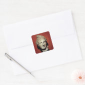 Hoofd van Apollo uit Ephesus Vierkante Sticker (Envelop)