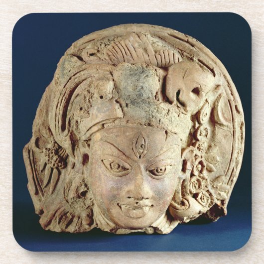 Hoofd van Ardhanarisvara, Newal, Unnao (terracotta Onderzetter (Voorkant)