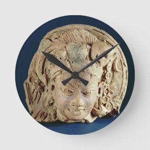 Hoofd van Ardhanarisvara, Newal, Unnao (terracotta Ronde Klok