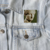 Hoofd van Artemis Vierkante Button 5,1 Cm (In situ)