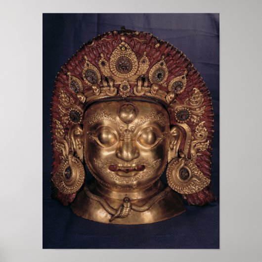Hoofd van Bhairava, eind 17e eeuw Poster (Voorkant)