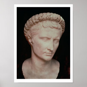 Hoofd van Caesar Augustus Poster