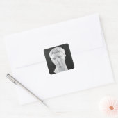 Hoofd van Caesar Augustus Vierkante Sticker (Envelop)