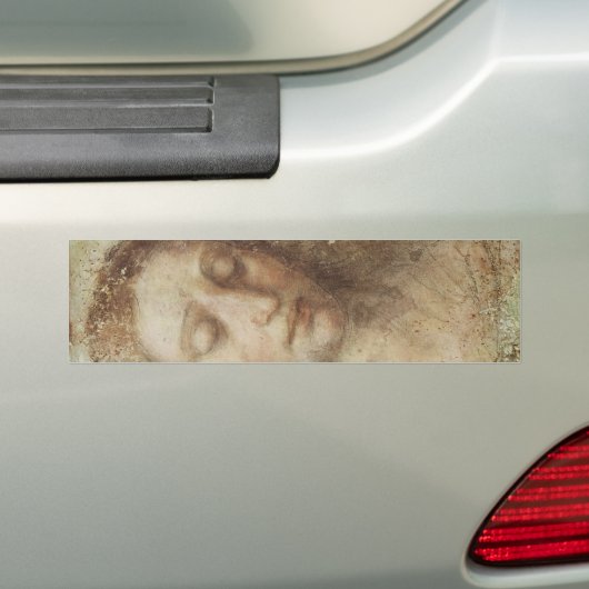 Hoofd van Christus (Christendom) (Leonardo da Vinc Bumpersticker (Op auto)