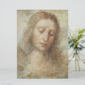 Hoofd van Christus (Christendom) (Leonardo da Vinc Kaart (Staand voorkant)