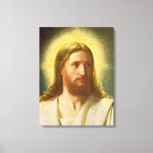 Hoofd van Christus door Carl Heinrich Bloch Canvas Afdruk