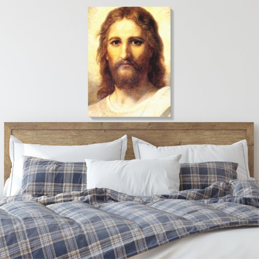 Hoofd van Christus door Heinrich Hofmann Canvas Afdruk (Insitu (Slaapkamer))