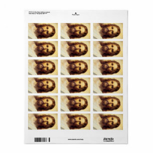 Hoofd van Christus door Heinrich Hofmann Etiket