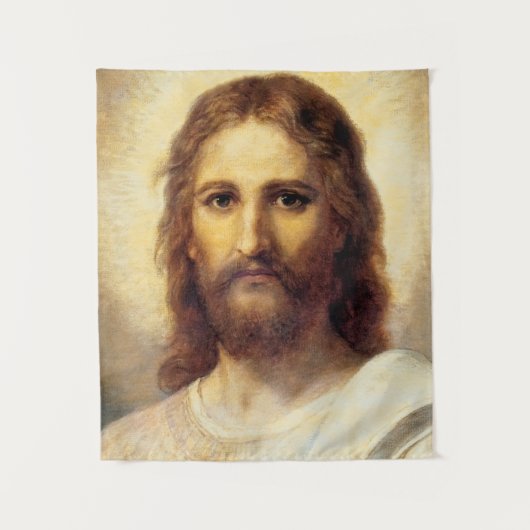 Hoofd van Christus door Heinrich Hofmann Wandkleed (Voorkant)