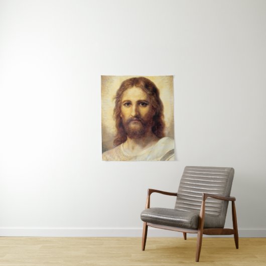 Hoofd van Christus door Heinrich Hofmann Wandkleed (In situ)