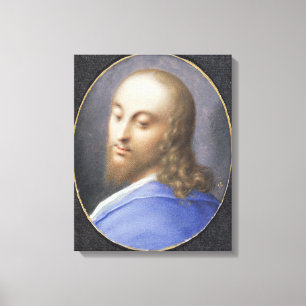 Hoofd van Christus, miniatuur Canvas Afdruk