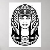 Hoofd van Cleopatra illustratie Poster (Voorkant)