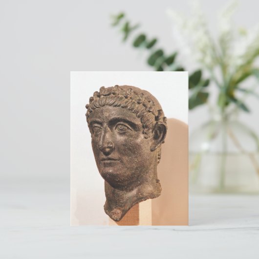 Hoofd van Constantine de Grote Briefkaart (Staand voorkant)