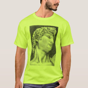 Hoofd van David door Michelangelo Work T-Shirt