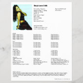 Hoofd van de Actor/Model met hervatten bevestigd Flyer (Achterkant)