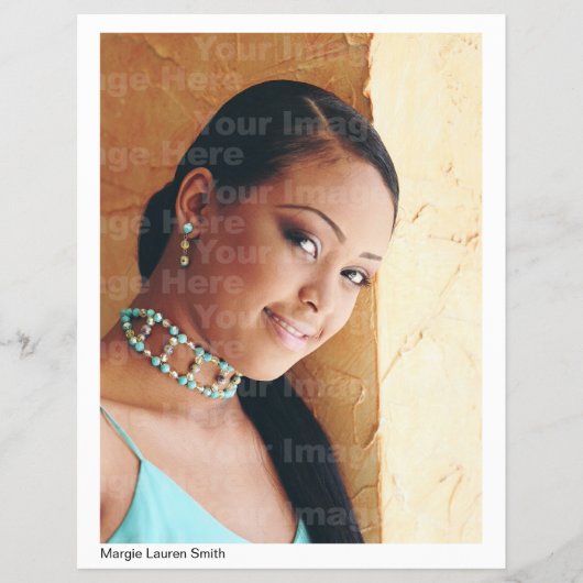 Hoofd van de Actor/Model met hervatten bevestigd Flyer (Voorkant)