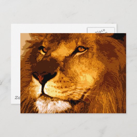 Hoofd van de African Lion Briefkaart (Voorkant / Achterkant)